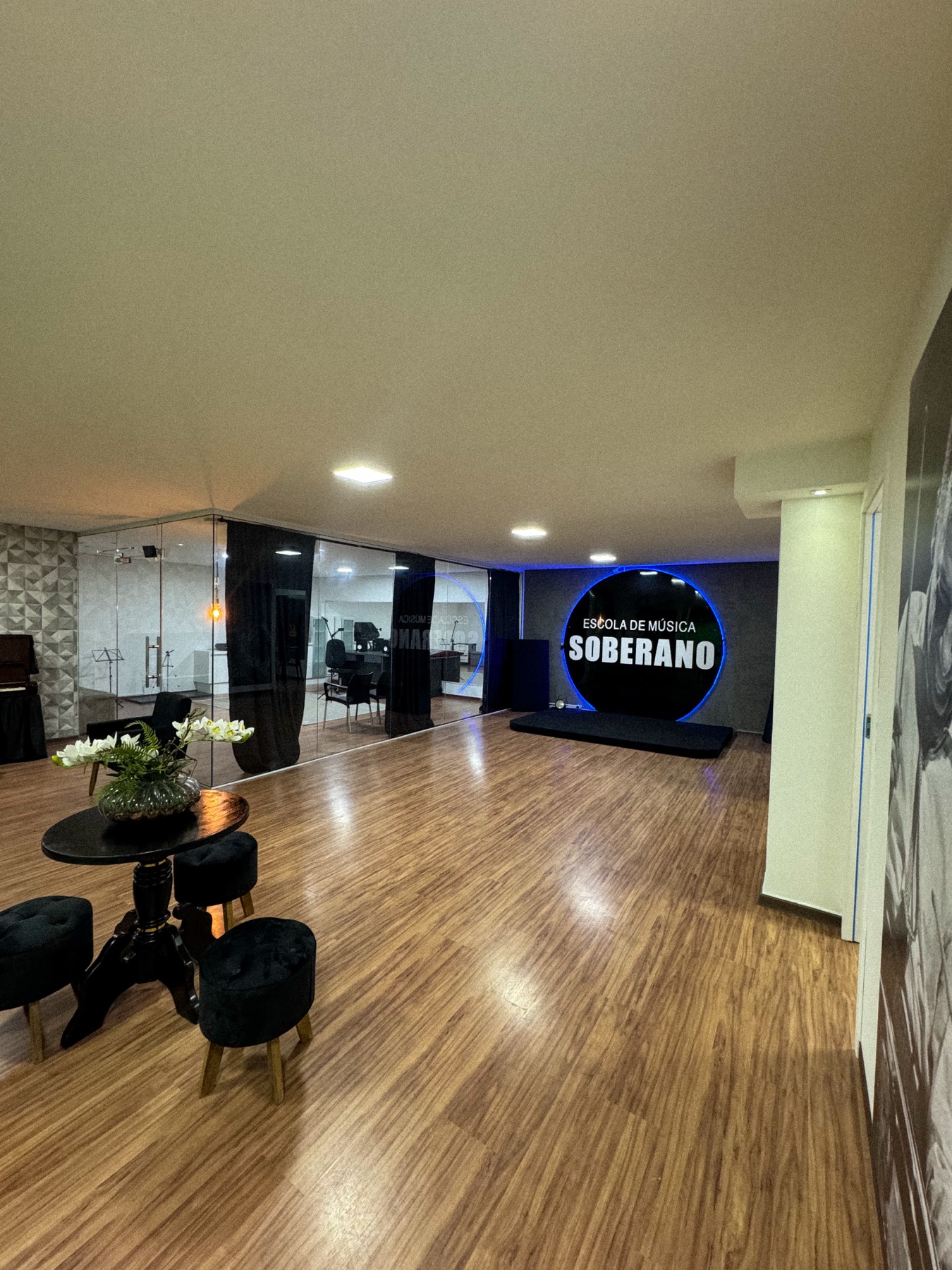 Hall de entrada da Escola de Música Soberano